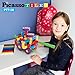 PicassoTiles PTT136 136pcs Tubular Pipes & Spout STEAM Interlocking Educational Building Block Set, Tube Locks, Pipeworks Construction Blocks w/Storage Container Box, Idea Book, Flute Musical Kit