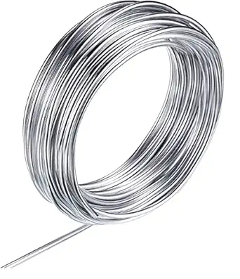 ART IFACT 20 Meters - 9 Gauge (3.7mm) Aluminium Silver Art and Craft Wire for Jewellery Making, Flower Decoration and Floral Arrangement