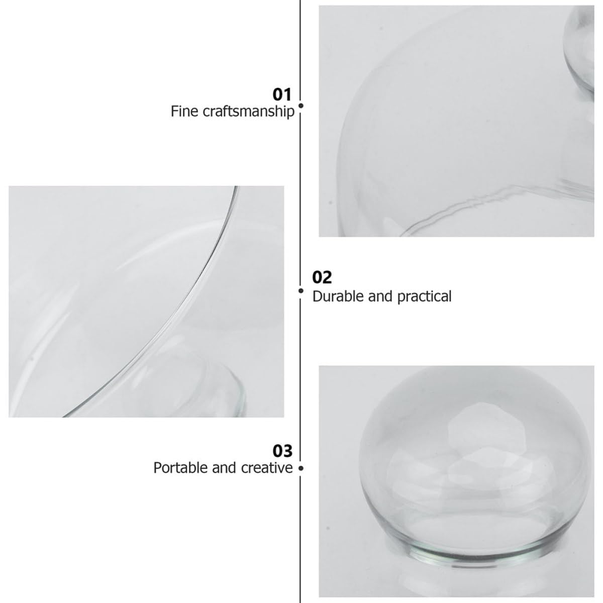 YARNOW Cloche à Gâteau en Verre Réutilisable Support Solide, Couvercle Transparent pour Activités et Fêtes, Accessoire Pâtisserie Professionnel Élégant