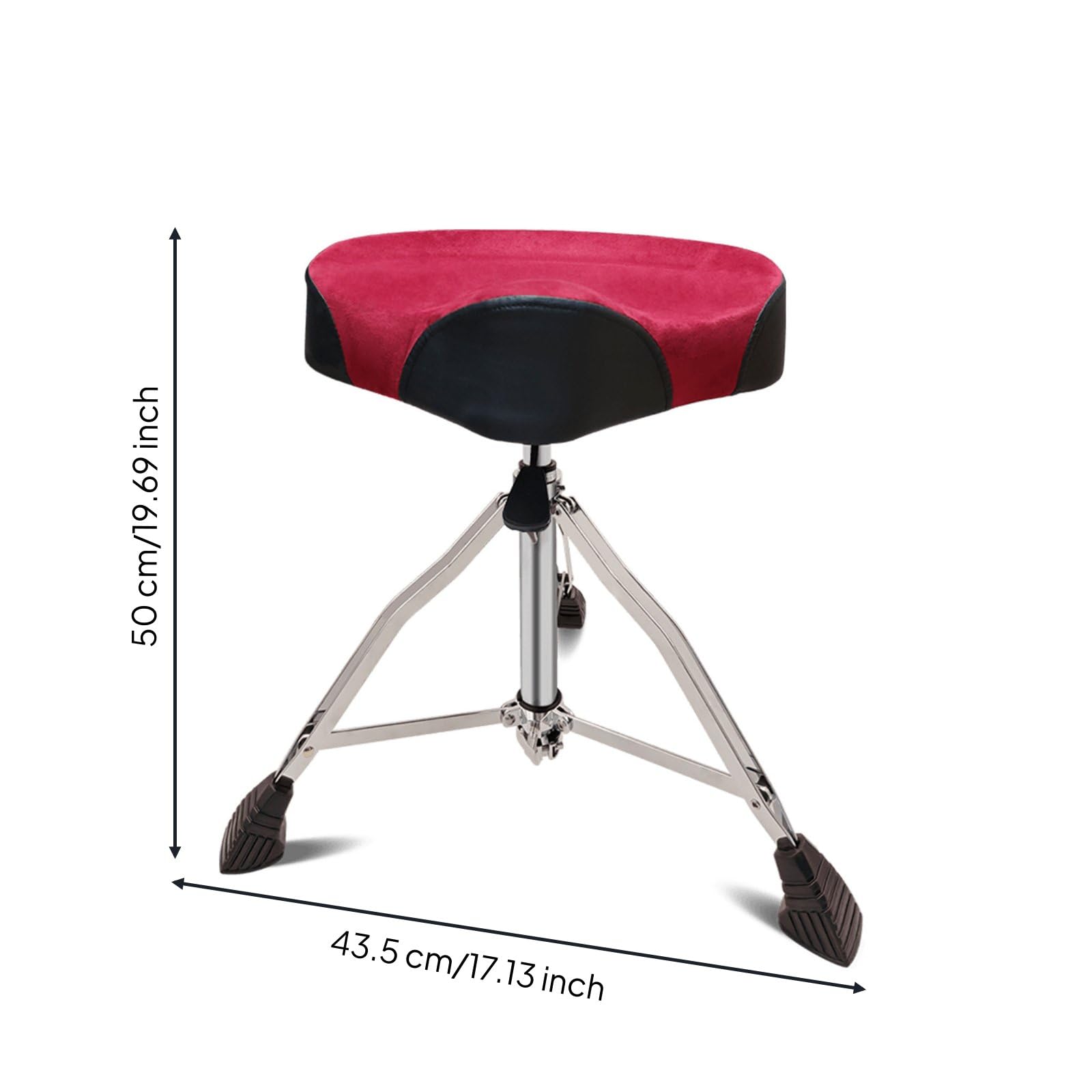 Amagogo Taburete de Batería Ajustable Trono de Batería Asiento de Tambor Silla de Batería Regulable Precisa Estabilidad, Negro, Taburete De Batería Giratorio con Ajuste De Presión De Aire