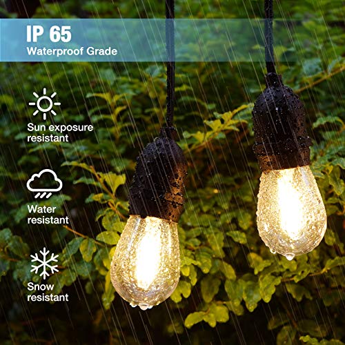 Goodsmann Led Outdoor Low Voltage String Lights 12V 16 Pcs Bulbs Hanging Landscape Lighting, 50 Ft Light String Weatherproof Decorative Lights #TOP5