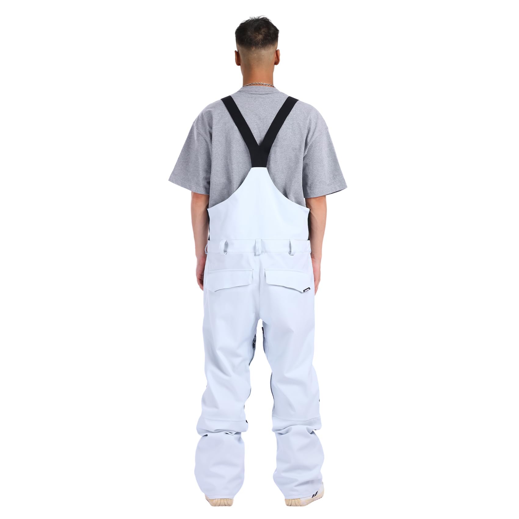 GSOU SNOW Uomo Salopette da Sci Bavaglino da Snowboard Pantaloni da Neve - Multi Tasche Leggeri Impermeabili Antivento Traspiranti Caldi