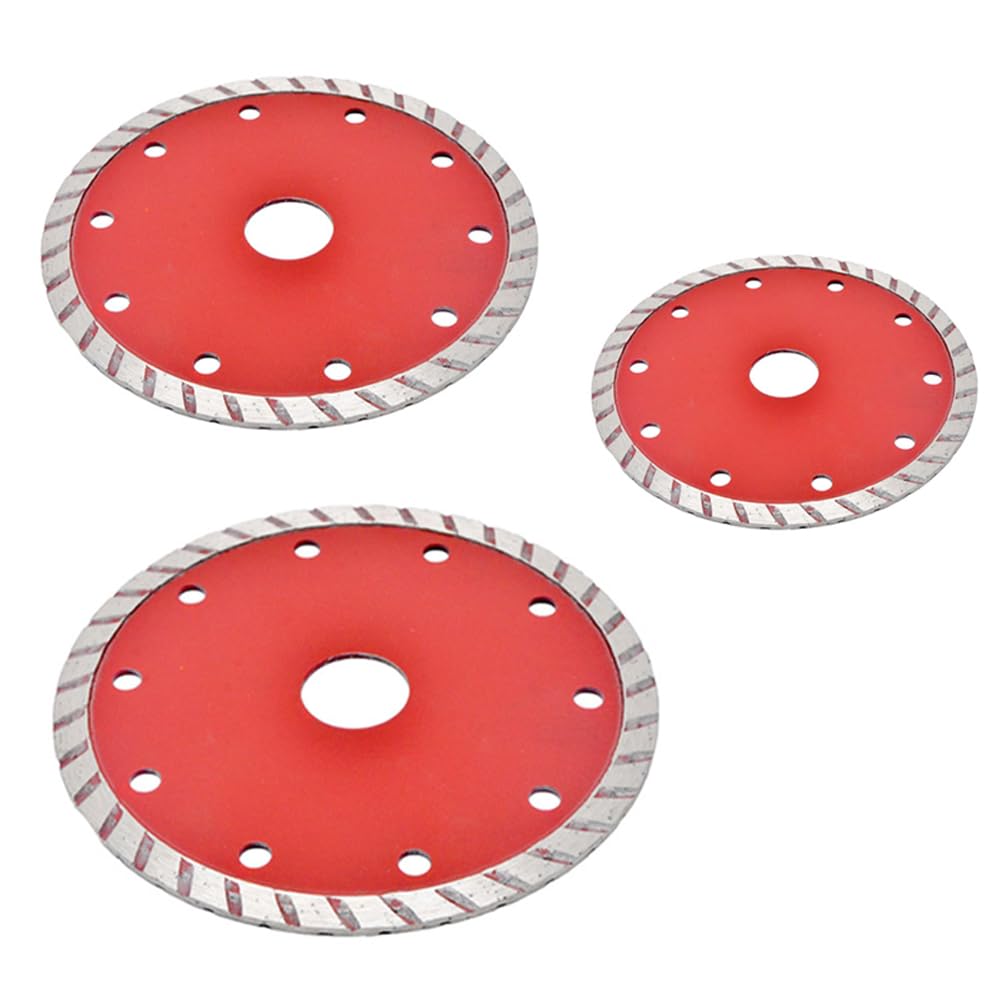 115/125/230mm Diamond Cutting Blade, Turbo Continuous Rim Segmented Cutting Disc Saw Blades, Diamond Cutting Disc for Angle Grinder Stone Brick Concrete Brick Masonry (Red) — image 1