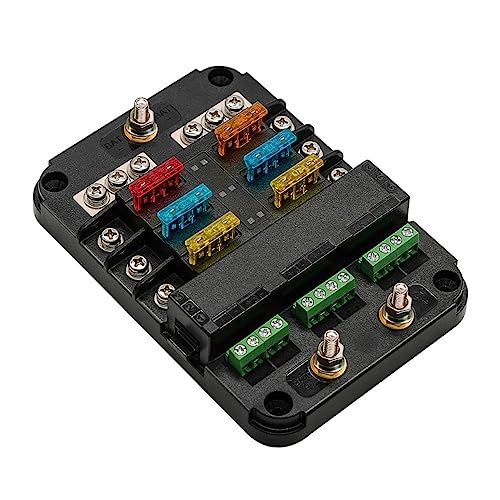 Porte-fusibles 12 voies 10V-24V avec relais intégré pour panneau électrique marine, auto et SUV