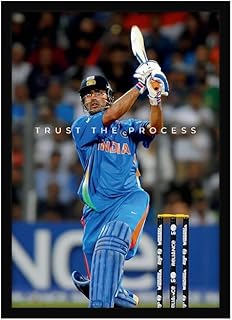 CodersParadise “Trust The Process” Cricket Legend Poster Frame | Premium A4 Motivational W