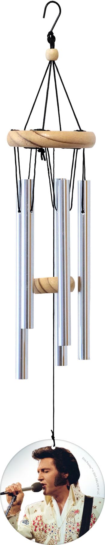 Spoontiques Elvis Wind Chime - Outdoor Garden Décor - Decorative Chimes for Yard, Garden, Backyard and Patio Decoration