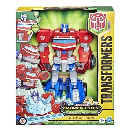 TRANSFORMERS - Juguetes de Bumblebee, dinobots de Aventuras en el ciberverso - Figura de acción Optimus Prime Unite Roll N’ Change, 6 y más, 25 cm, F27315X1