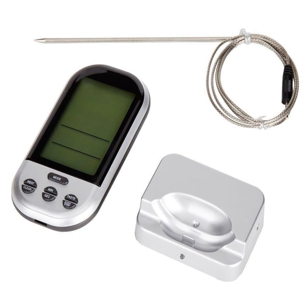 CTRLZS Countdown Timer Alarm Digital BBQ Thermometer Wireless Oven Food Thermometer Intelligent Meat Temperature Tester Reminder