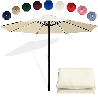 Replacement Canopy Top For 9ft/10ft Patio Umbrella - 8-Rib Outdoor Umbrella Cover Replacement Canopy Top For 9ft/10ft Patio Umbrella - 8-Rib Outdoor Umbrella Cover