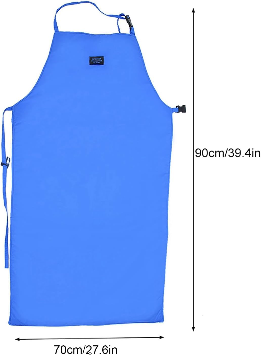 Safety CryO Cryogenic Apron Nitrogen Protective Apron for Dry Ice Low Temperature Gas, Blue