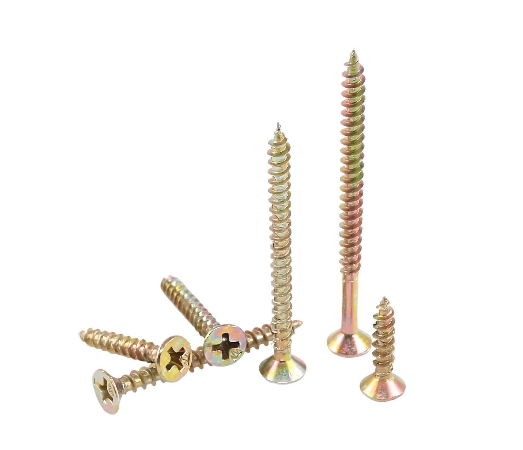 Kit tornillos madera M3.5 M4 M5 zincado color