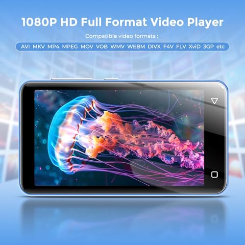 Image of innioasis G1 Kids MP3 Player with Bluetooth, WiFi, 80GB Android MP4 Player, 4-Inch Full Touch Screen, Supports Spotify, Pandora, Tidal, Deezer, Amazon Music (Blue)