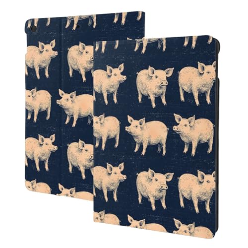 Housse iPad 9e génération cochon tendance pour travailler au café en toute sérénité