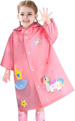 Chubasqueros para niños, impermeable 3D, con dibujos animados, poncho para niñas y niños de 2 a 12 años