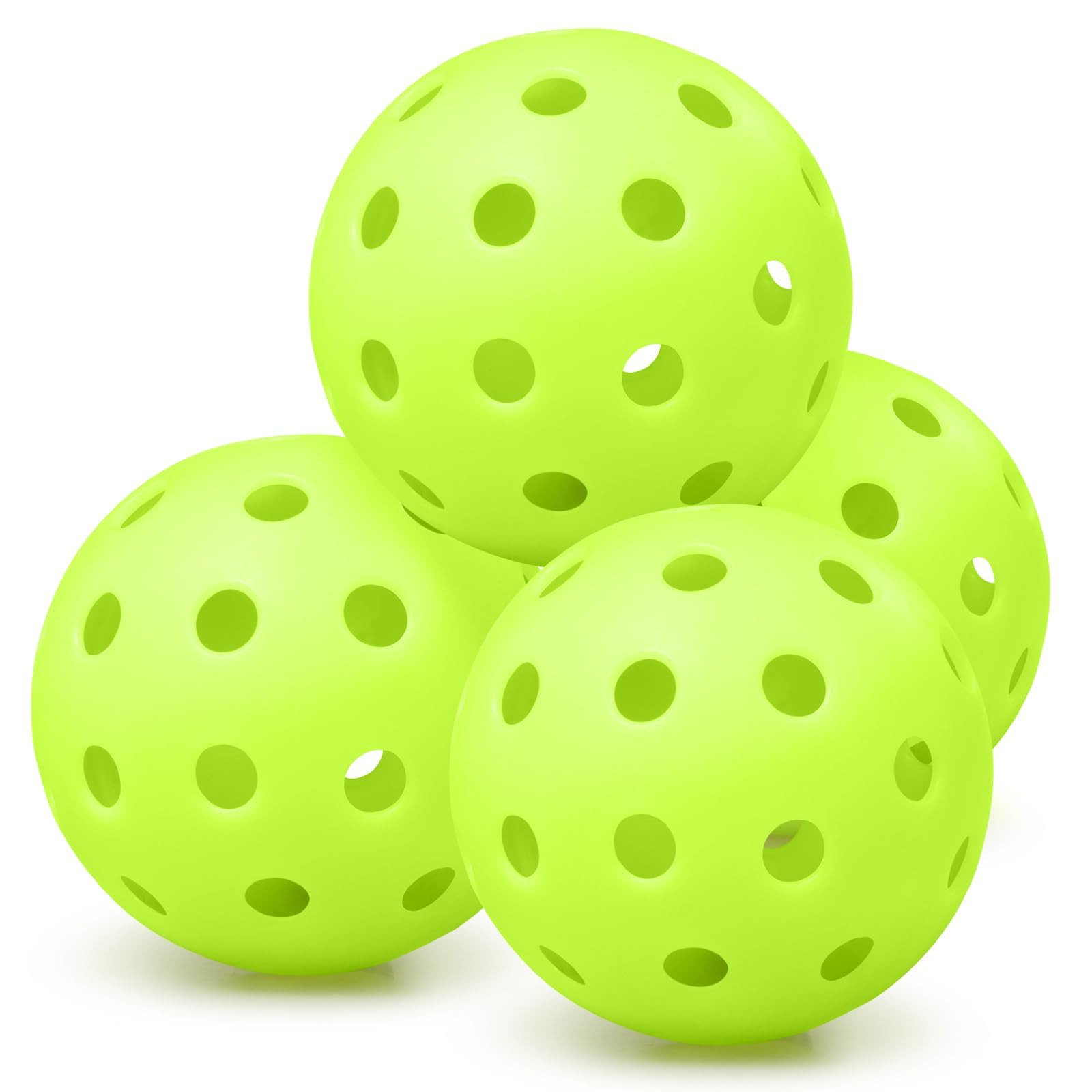 Pickleball Balls, 40 Holes Outdoor Pickle Balls with Mesh Bag for Sport Indoor Play, High Elasticity