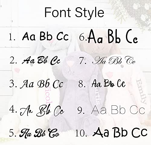 embroidered plush bunny with child39s name handmade custom plush toy child39s first easter gift