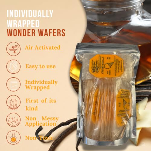 Image of Wonder Wafers 75 count Air Fresheners Individually Wrapped, Creamy Vanilla Fragrance