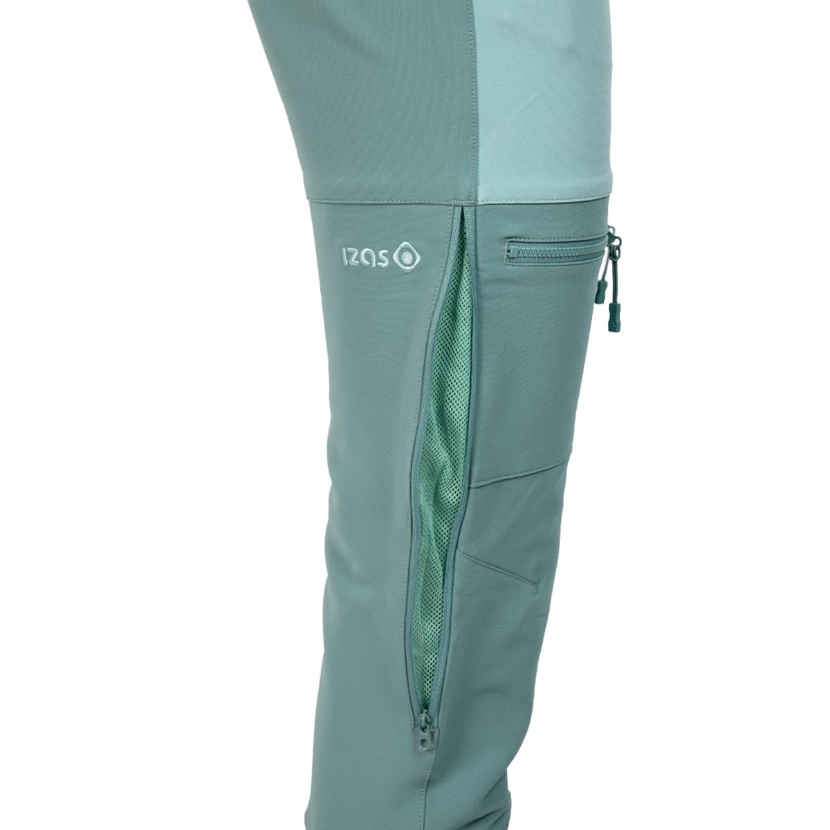 IZAS Paules W Pantaloni da Donna da Montagna. Tessuto Mount-Stretch Idrorepellente, Traspirante ed Elastico. Asciugatura Rapida e Confortevole. Tasche con Zip. Regolabile e ventilato.