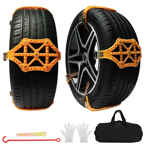Catene da neve DUOJIN per pneumatici, confezione da 8 catene da neve universali...