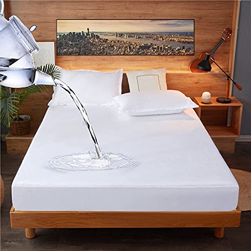 Alèse imperméable pour matelas 160x200 respirante anti-fuite grand bonnet