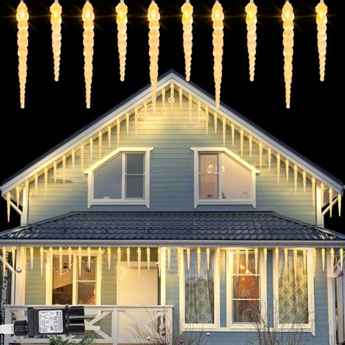 ZAIYW LED Eiszapfen Lichterkette Außen, 40 LED Eiszapfen...