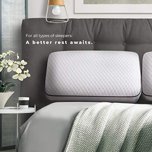 wavve Gel Pillow for Side Sleepers Memory Foam Cooling Pillow for Neck Pain