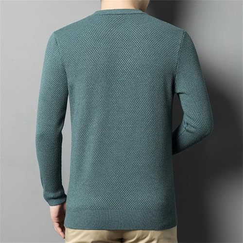 Men'S Autumn and Winter Knitted Sweater O-Neck Long-Sleeved Warm and Soft Sweater2