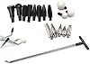 Houshan Paintless Dent Repair Tools 1 Pieces of Dent Removal Rods with Awl Head Dent Hail Repair Tools Paintless Dent Removal Kit Car Auto Body Dent Removal of Hail Dents and Door Ding 17 PCS