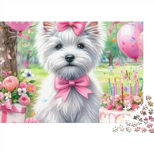 Rompecabezas de 1000 piezas de perros para adultos y juego de mesa educativo de 38x26cm