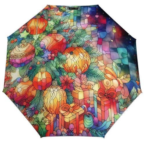 Parapluies de Noël en verre teinté pour affronter la pluie d'hiver avec élégance