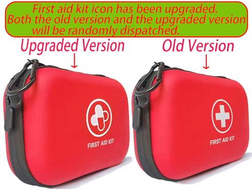 Image of First Aid Kit 152 Piece Waterproof Hard Shell Portable Medical Kit, Red | Waterproof Hard Shell Portable IFAK Emergency Kits for Home, Camping, Hiking, Sports, Office, Travel, Outdoor