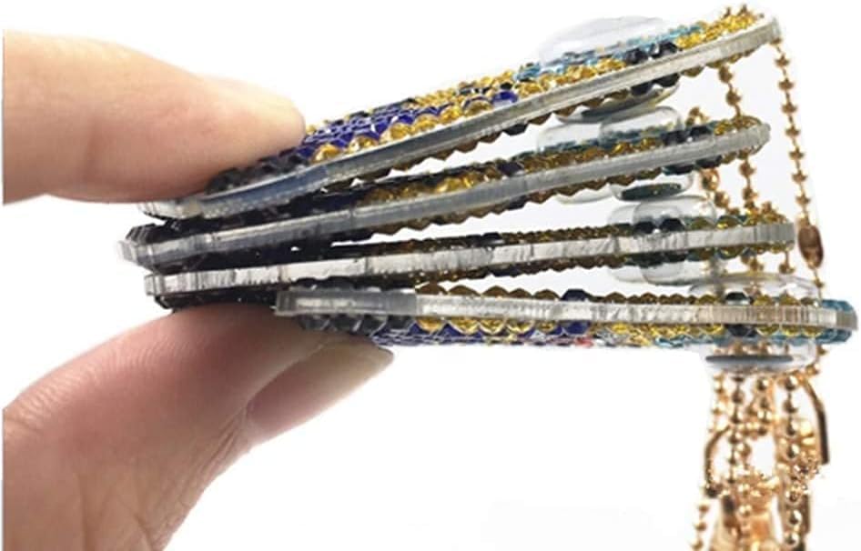 Kit Portachiavi 5D Diamond Painting Fai Da Te | 7 Pezzi Forma Gallo E Altri | Doppia Faccia | Con Strumenti E Strass - 4