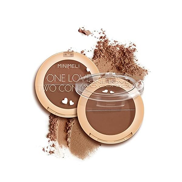 Contour Makeup Palette, Natural Long Lasting Cream Matte Bronzer Powder for Face Contouring Shading Sculpting Make-up Pallet, 0.21oz (02)