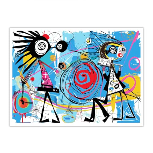 Affiche street art musique abstraite pop culture - Toile graffiti de rue 40x50cm sans cadre
