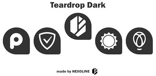 Teardrop Dark - Icon Pack