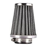 GOOFIT Filtro de Aire Conico Moto 35mm Vertical Universal Pit Bike reemplazo para 47cc 49cc 50cc 70cc 90cc 110cc 125cc Motocross Ciclomotor Pocket Bike Scooter Quad Negro