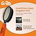 GoPets Double-Sided Pin & Bristle Brush, Dog & Cat Grooming Brush for Detangling, Shedding Control, Fur & Dirt Removal, Smooth & Efficient Pet Grooming for Healthy Coat, Comfortable Ergonomic Handle