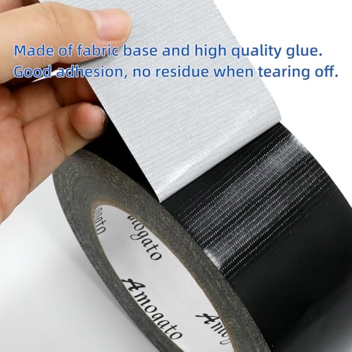 Image of Heavy Duty Waterproof Duct Tape for Industrial & Outdoor Use - 3 Rolls x1.88 x30 Yards, Tear-Resistant, Professional Grade Black Duct Tape