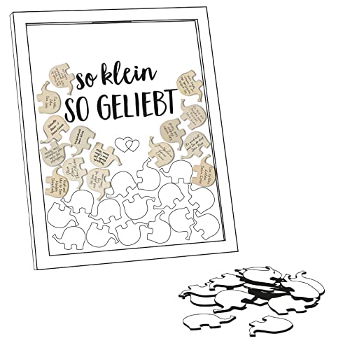 KNECKES - 15 éléphants supplémentaires pour ton cadre photo de souhaits |Livre d'or et super souvenir | Décoration baby-party fille et garçon | la déco baby-shower d'un autre genre Cover