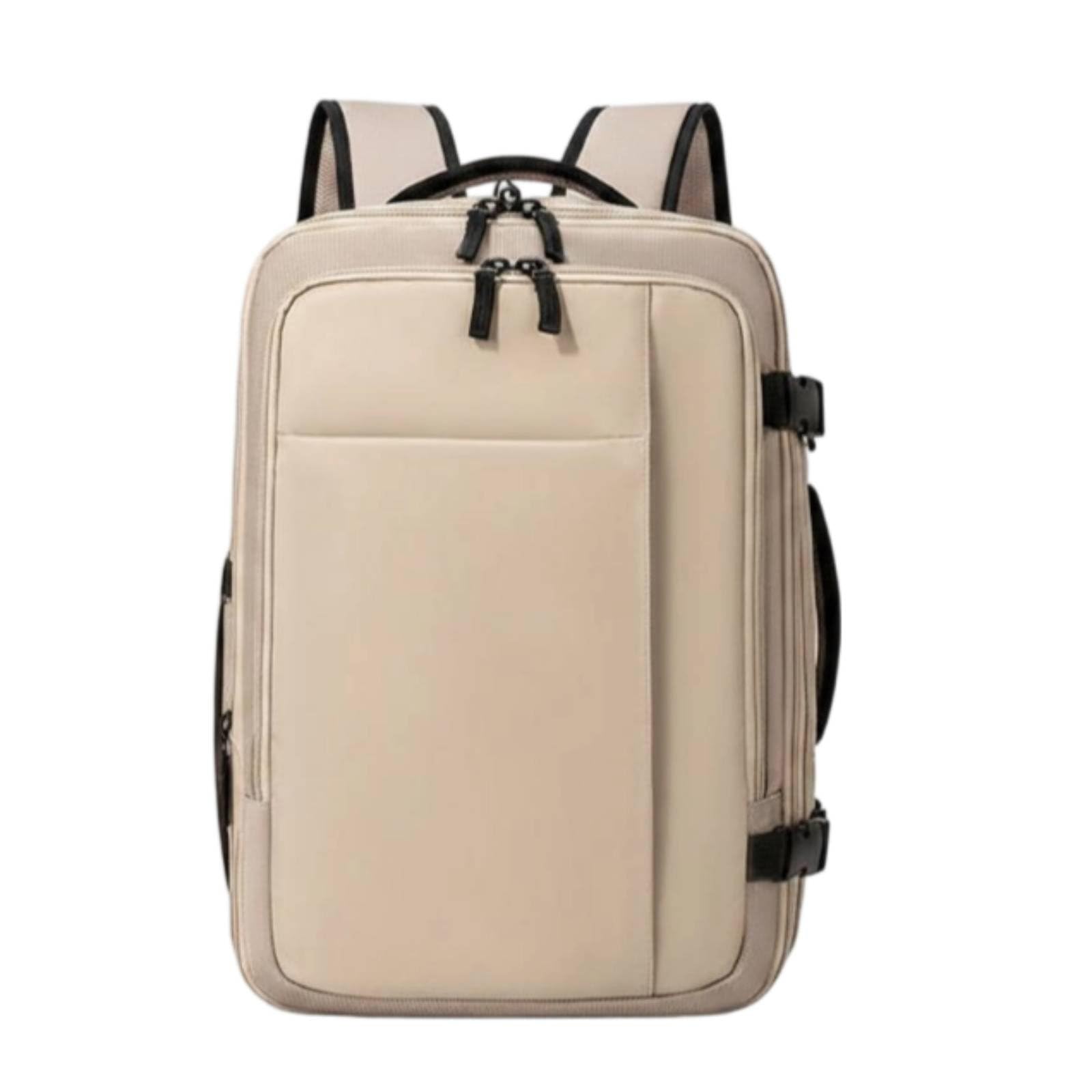 rockible Zaino da Viaggio con Scomparto Scarpe Borsa Sportiva Borsone Palestra Zaino Duffel Poliestere con Apertura Ampia E Tasca Calzature Adatto a Palestra, Beige, Cachi Chiaro
