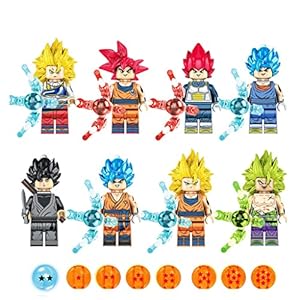 NBMNN 8 Stück Mini Figuren Set Adventskalender Sammelfiguren Kreative Geschenkidee Kompatibel mit Lego Dragonball-Reihe