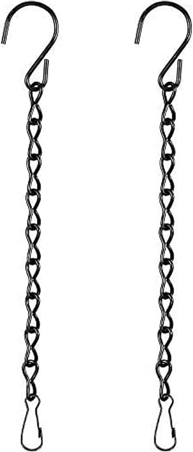 EBOOT 2 Pcs Hanging Chain for Bird Feeders, Planters, Lanterns and Ornaments (Black,9.5 Inch)