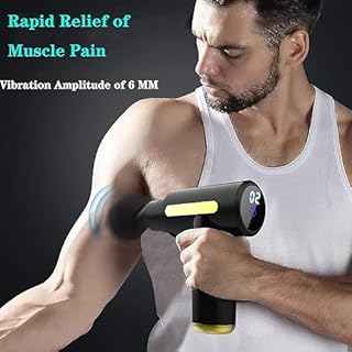 Mini Massage Gun - Deep Tissue Percussion Massager with 4 Heads, 6 Speeds, 1800mAh Battery & Type-C Charging