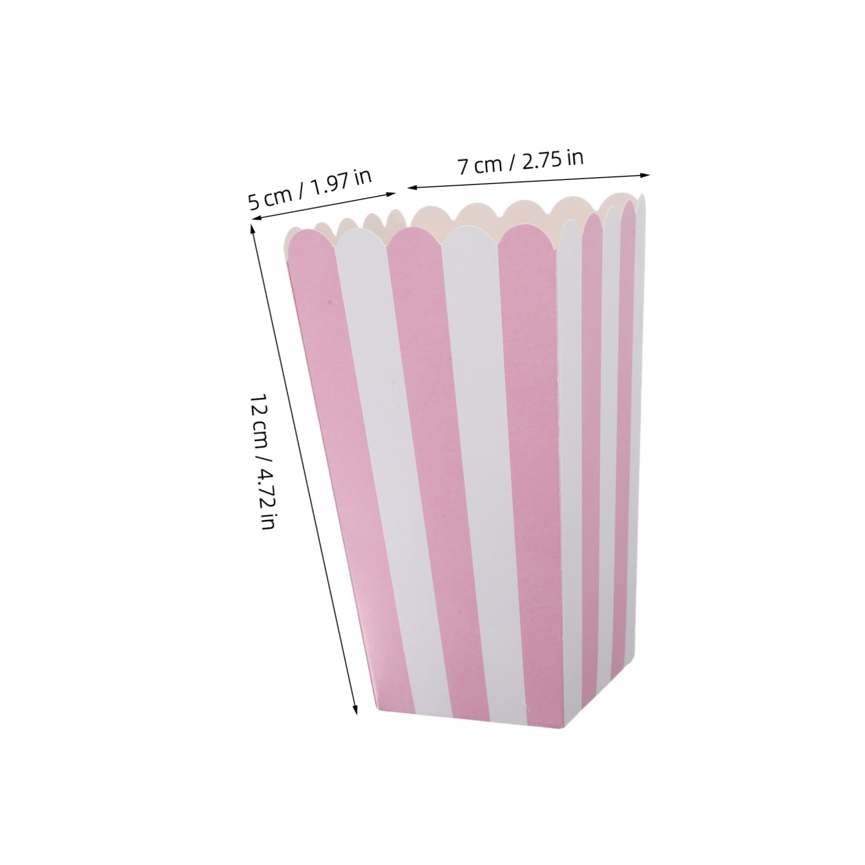 OUNONA 100piezas Cubo de Palomitas de Maíz Rayas Caja de Palomitas de Maíz de Papel Resistente al Aceite Cajas para Noches de Cine Fiestas y Celebraciones de Cumpleaños