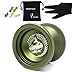 Produktbild Magicyoyo N12 Shark Honor Professional Nicht reagierende YoYo mit Tasche + 5 Strings + Handschuh für Geschenk Spielzeug, Metall, Dunkelgrün