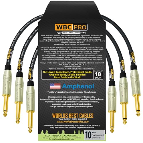 Câble de patch faible capacité 18pF/ft pour préserver les aigus de votre guitare