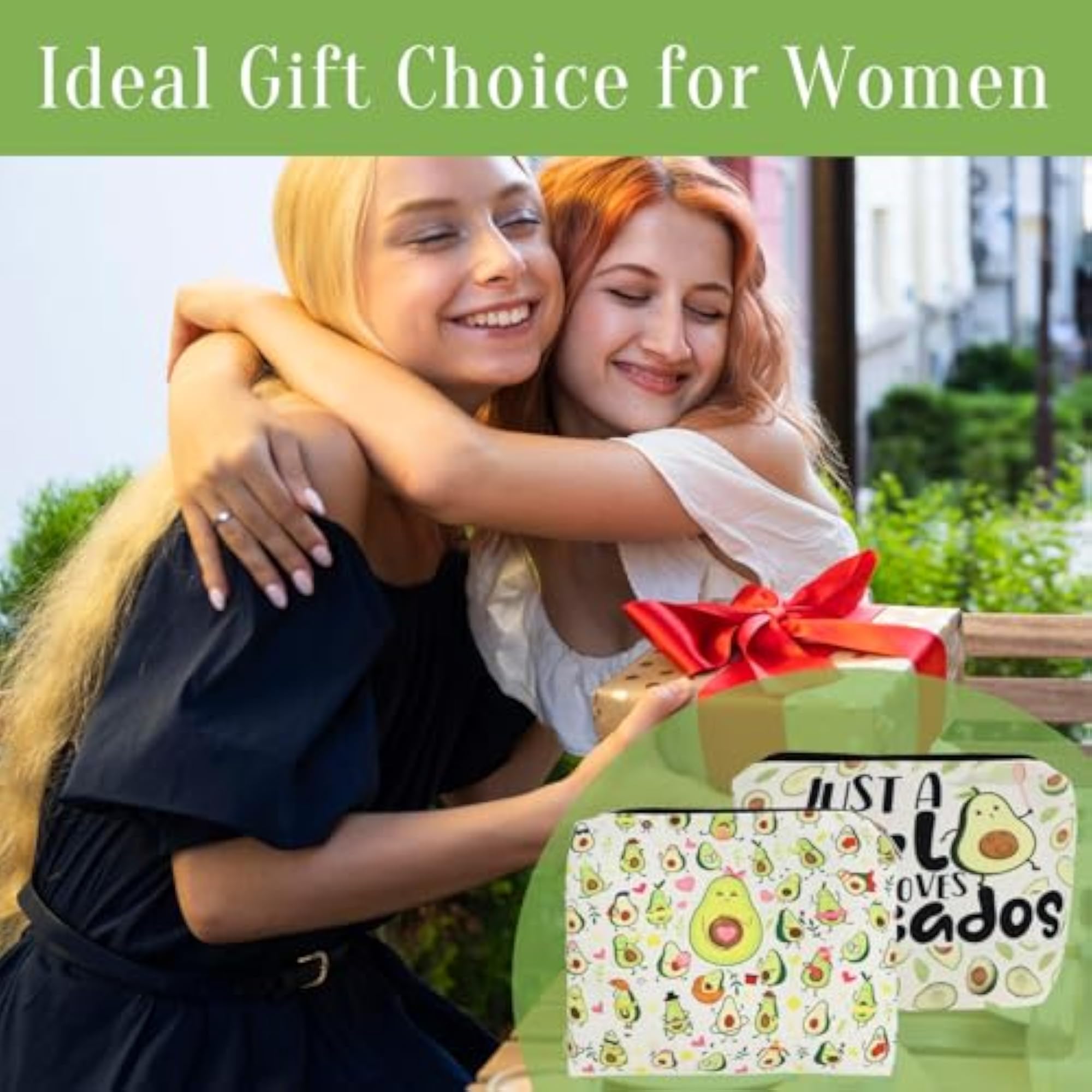 2pc Avocado Lovers Makeup Bags, Fun & Durable