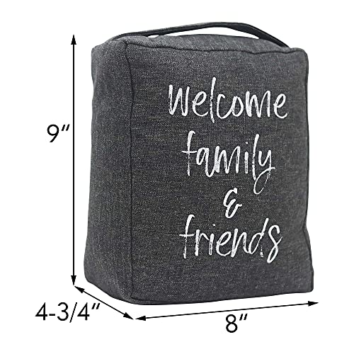 Welcome Friends & Family Heavy Duty Door Stop,Decorative Weighted Fabric Door Stop With Handle,For Any Door In Your Home #TOP6