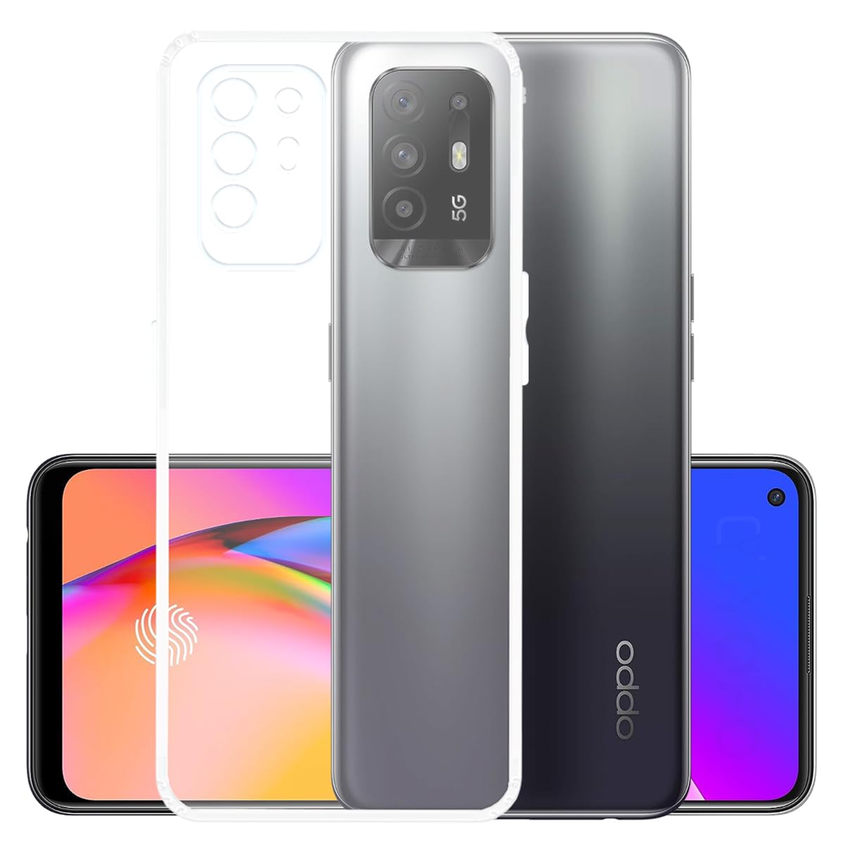 YOFO Back Cover for Oppo F19 Pro Plus (5G) / Oppo A94 (5G) / Oppo A95 (5G) (SlimFlexible|Silicone|Transparent|Camera Protection|DustPlug) (B0CQLTQP91) Amazon Price History, Amazon Price Tracker