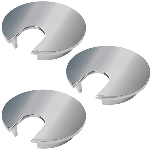 Miniatura 18 de Electriduct Organizador de cable de 2.5 pulgadas con ojales de metal para escritorio, 2.461 in, níquel cepillado (paquete de 3) cepillado